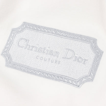 ロゴ刺繍 プルオーバーパーカー コットン オフホワイト クリスチャンディオール トップス Christian Dior