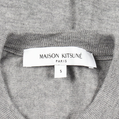 FOXパッチ レギュラー カーディガン ウール グレー メゾンキツネ トップス MAISON KITSUNE