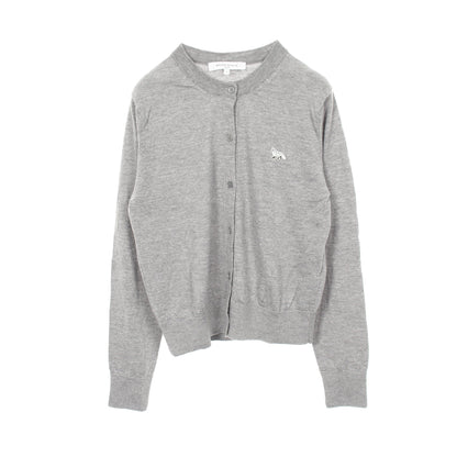 FOXパッチ レギュラー カーディガン ウール グレー メゾンキツネ トップス MAISON KITSUNE