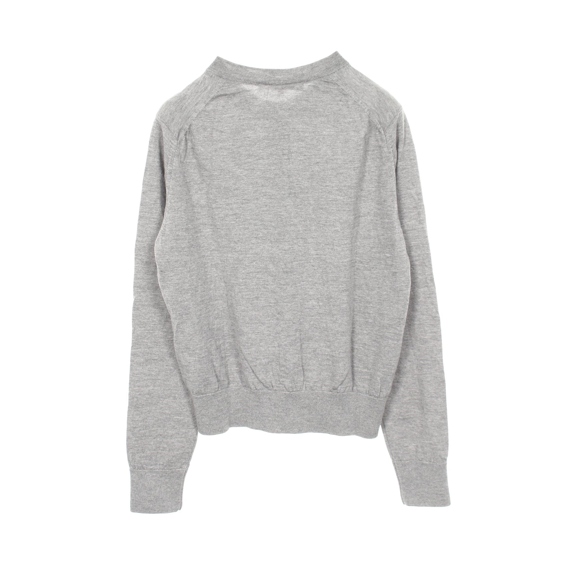 FOXパッチ レギュラー カーディガン ウール グレー メゾンキツネ トップス MAISON KITSUNE