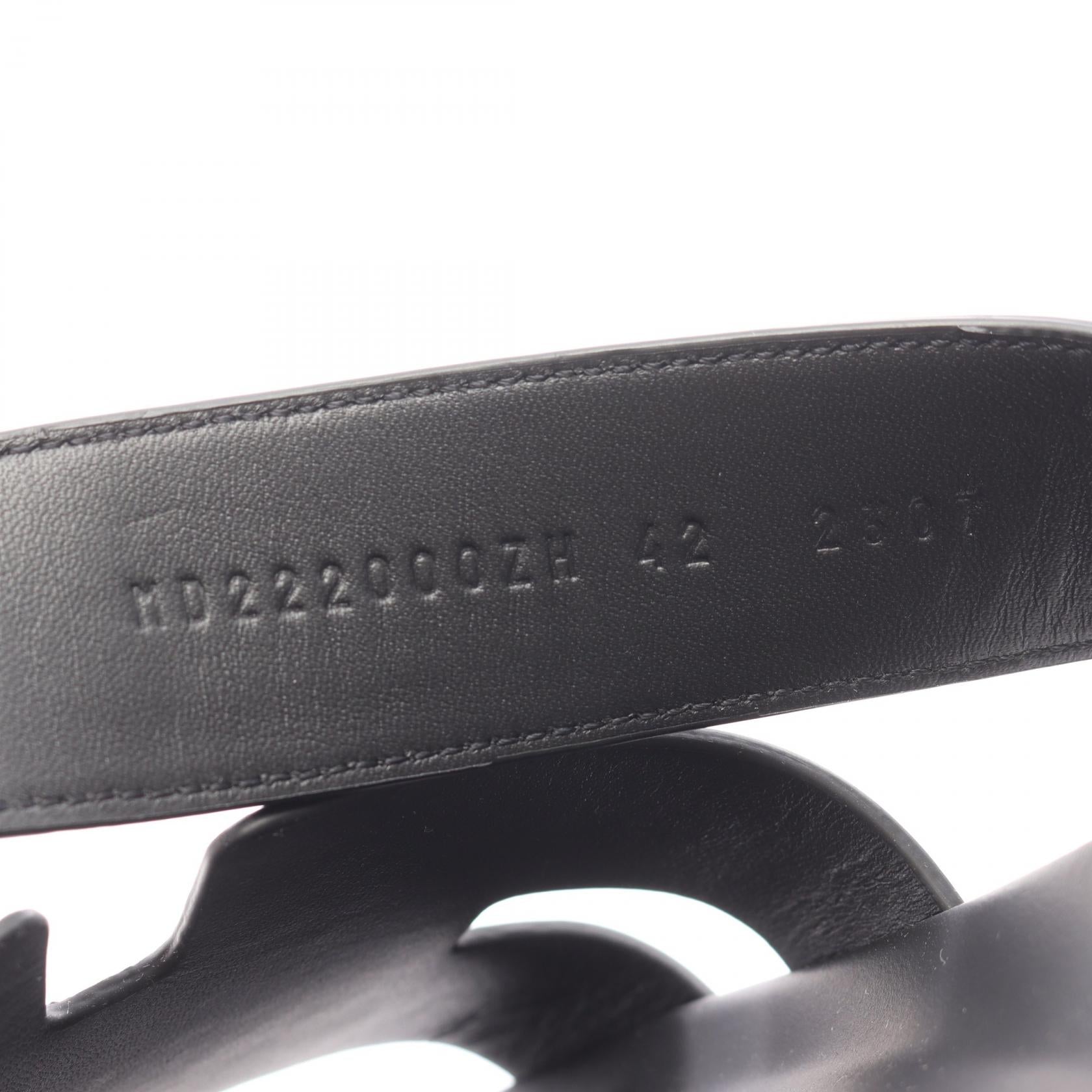 シプレ スライドサンダル レザー ブラック エルメス シューズ HERMES