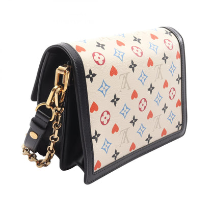 ドーフィーヌMM モノグラム 2WAY チェーンショルダーバッグ PVC レザー オフホワイト ブラック ルイヴィトン バッグ LOUIS VUITTON