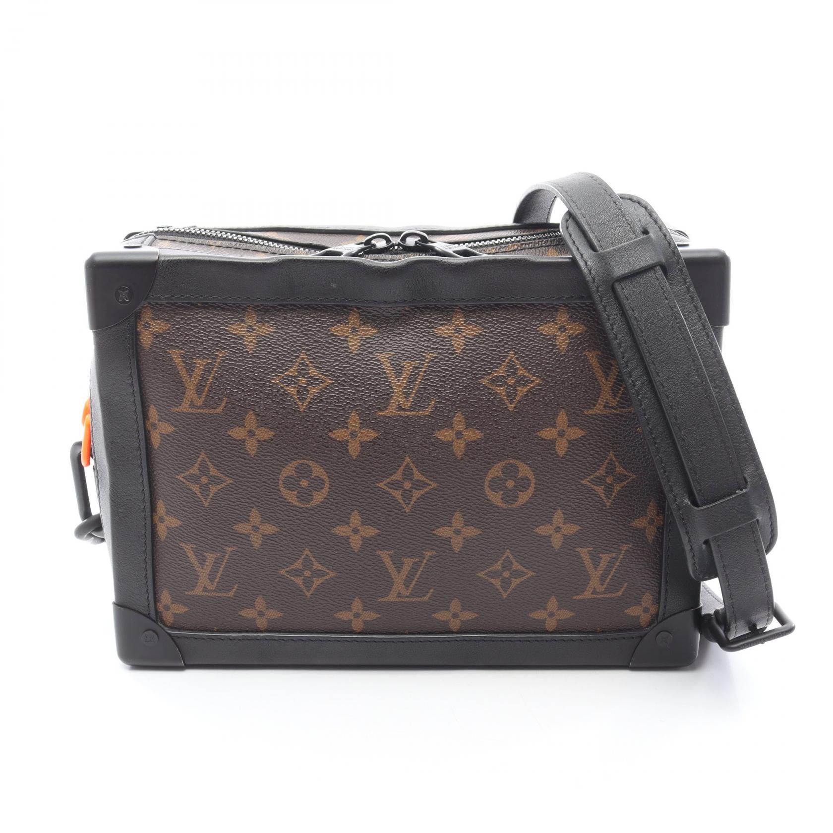 ソフトトランク モノグラムソーラーレイ ショルダーバッグ PVC レザー ブラウン ブラック ルイヴィトン バッグ LOUIS VUITTON