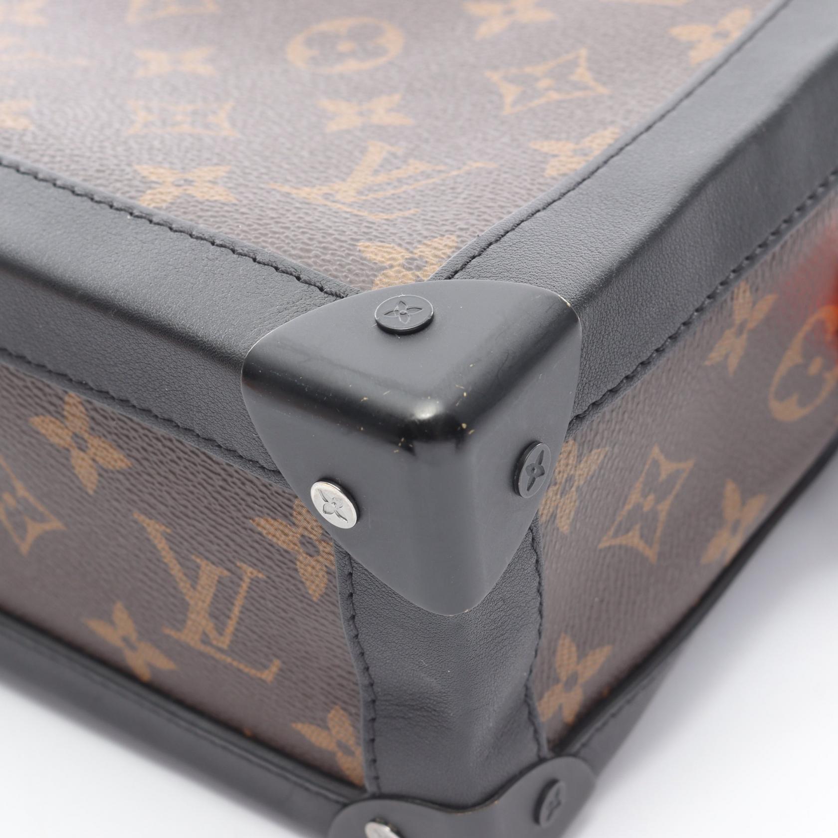 ソフトトランク モノグラムソーラーレイ ショルダーバッグ PVC レザー ブラウン ブラック ルイヴィトン バッグ LOUIS VUITTON