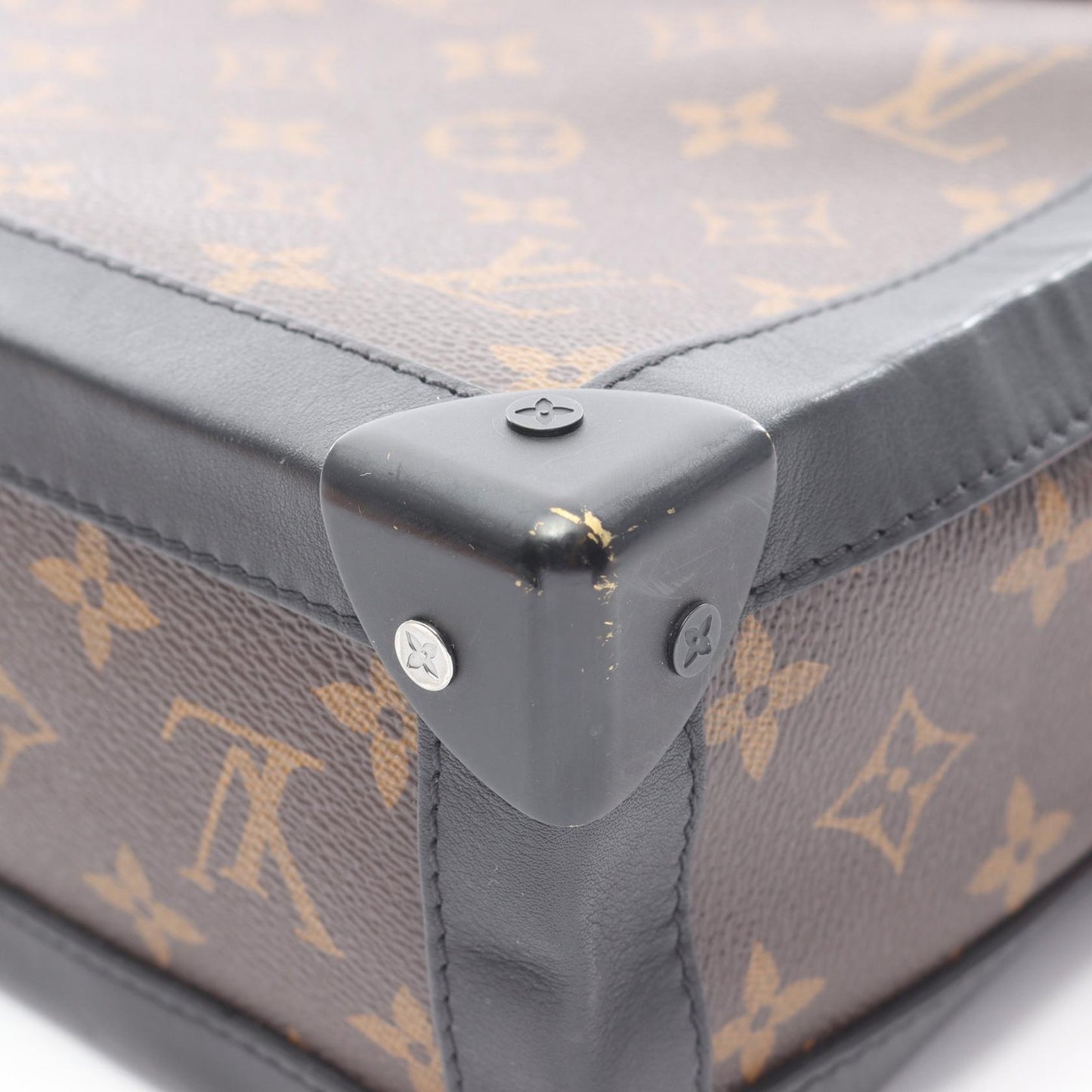 ソフトトランク モノグラムソーラーレイ ショルダーバッグ PVC レザー ブラウン ブラック ルイヴィトン バッグ LOUIS VUITTON