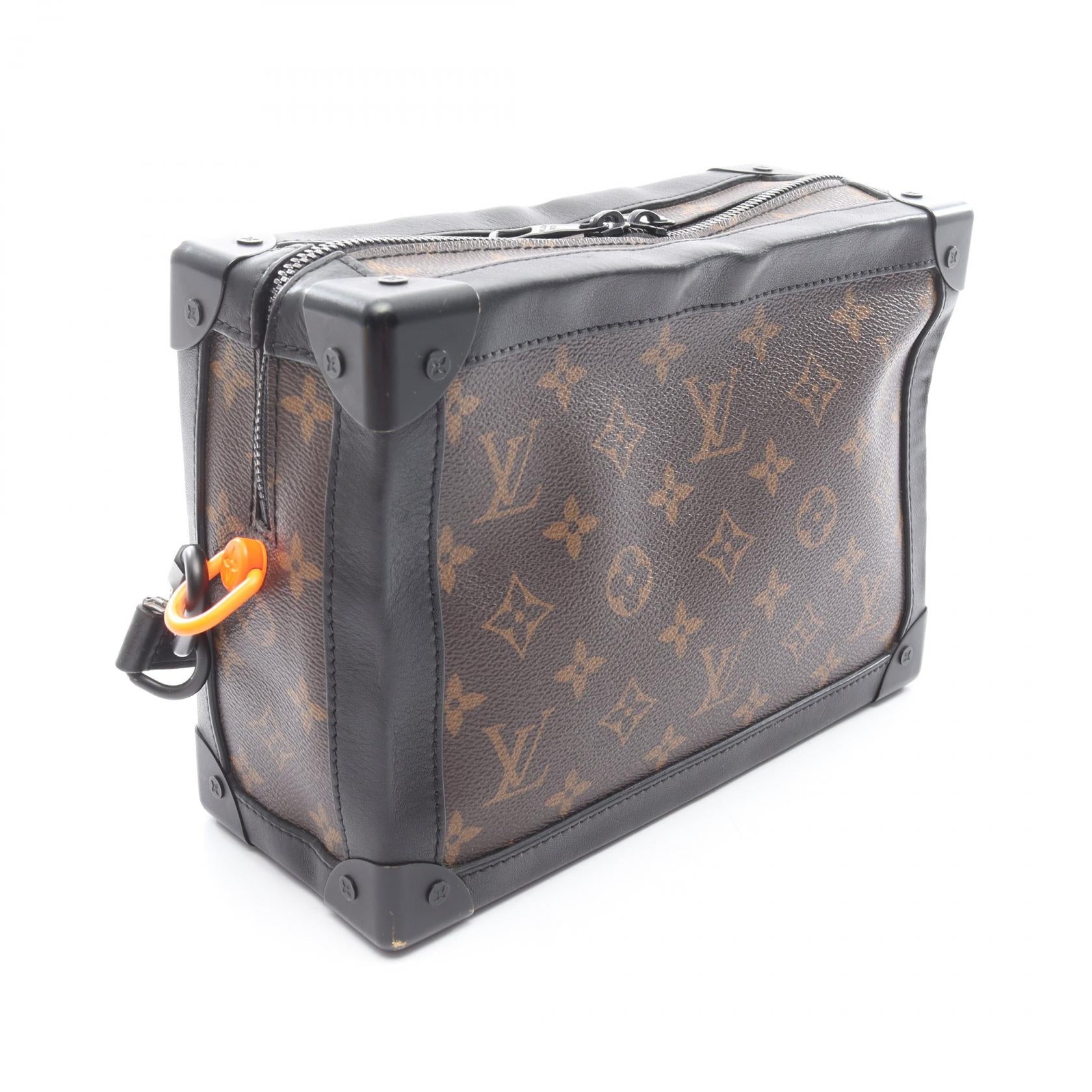 ソフトトランク モノグラムソーラーレイ ショルダーバッグ PVC レザー ブラウン ブラック ルイヴィトン バッグ LOUIS VUITTON