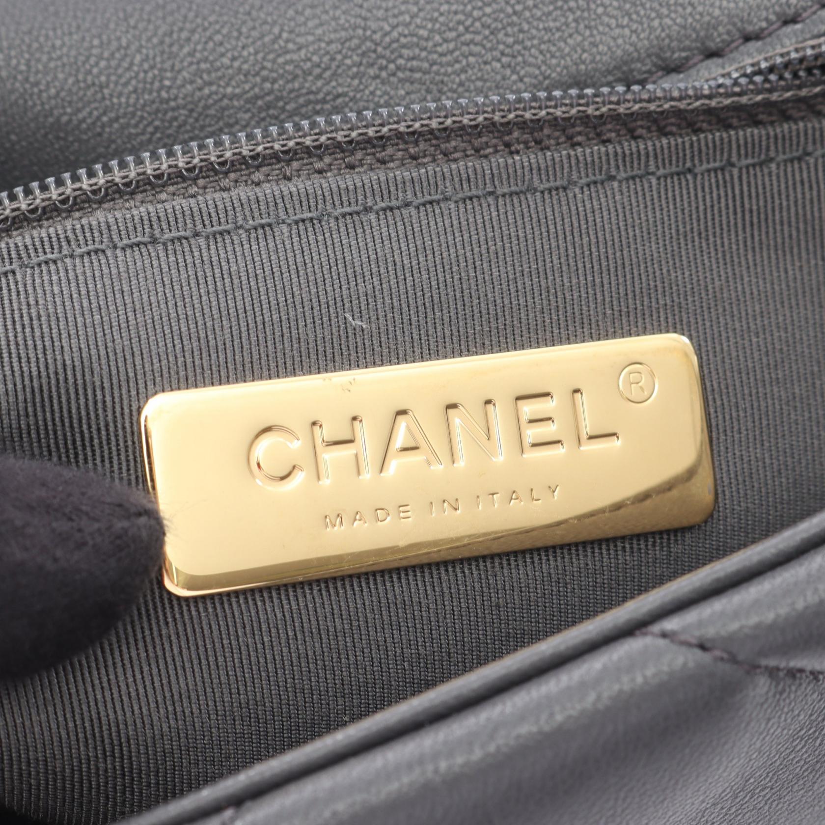 19 ディズヌフ マトラッセ コンビ金具 2WAY チェーンショルダーバッグ ラムスキン グレー シャネル バッグ CHANEL