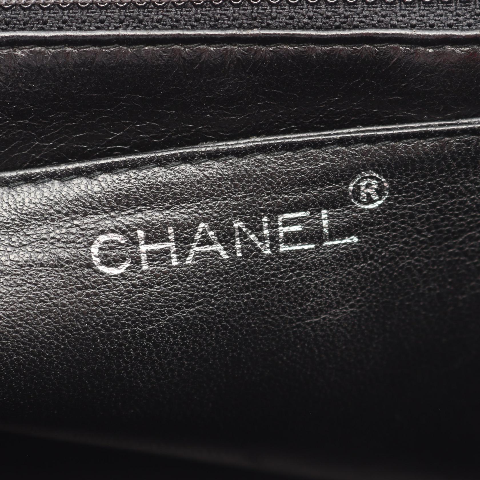 マトラッセ トップハンドル ハンドバッグ キャビアスキン ブラック シルバー金具 シャネル バッグ CHANEL