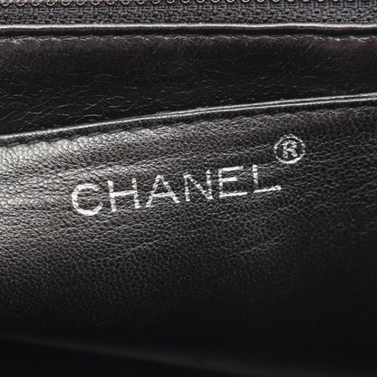 マトラッセ トップハンドル ハンドバッグ キャビアスキン ブラック シルバー金具 シャネル バッグ CHANEL