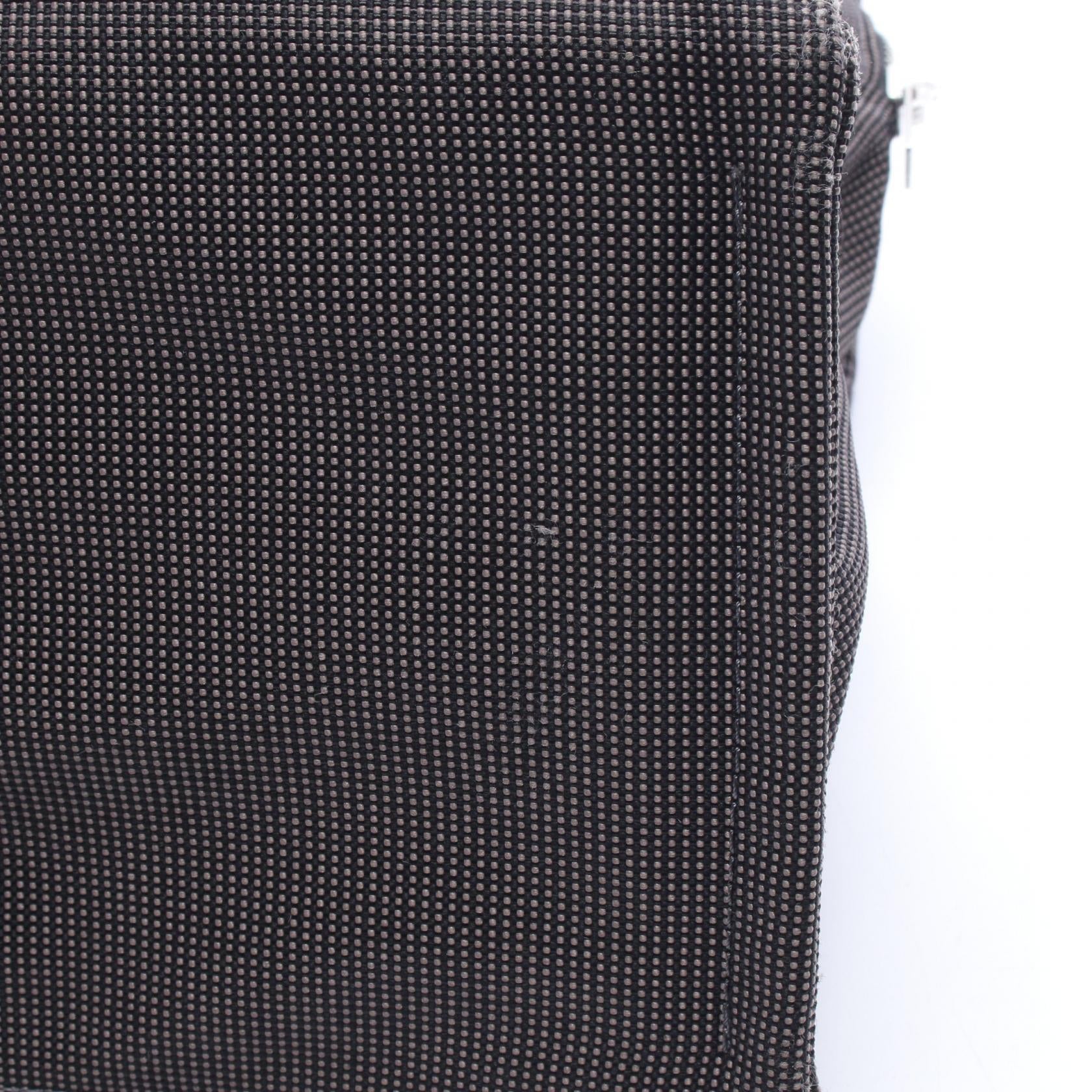 エールラインGM ハンドバッグ トートバッグ キャンバス ダークグレー シルバー金具 エルメス バッグ HERMES