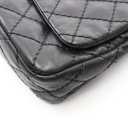 ワイルドステッチ チェーンショルダーバッグ レザー ブラック シルバー金具 シャネル バッグ CHANEL