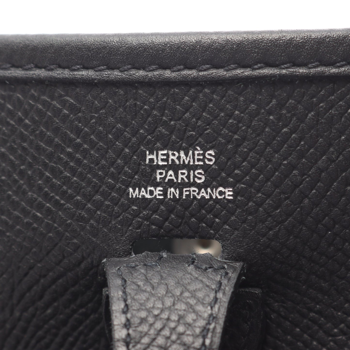 エヴリンTPM ショルダーバッグ ヴォーエプソン ブラック シルバー金具 □L刻印 エルメス バッグ HERMES