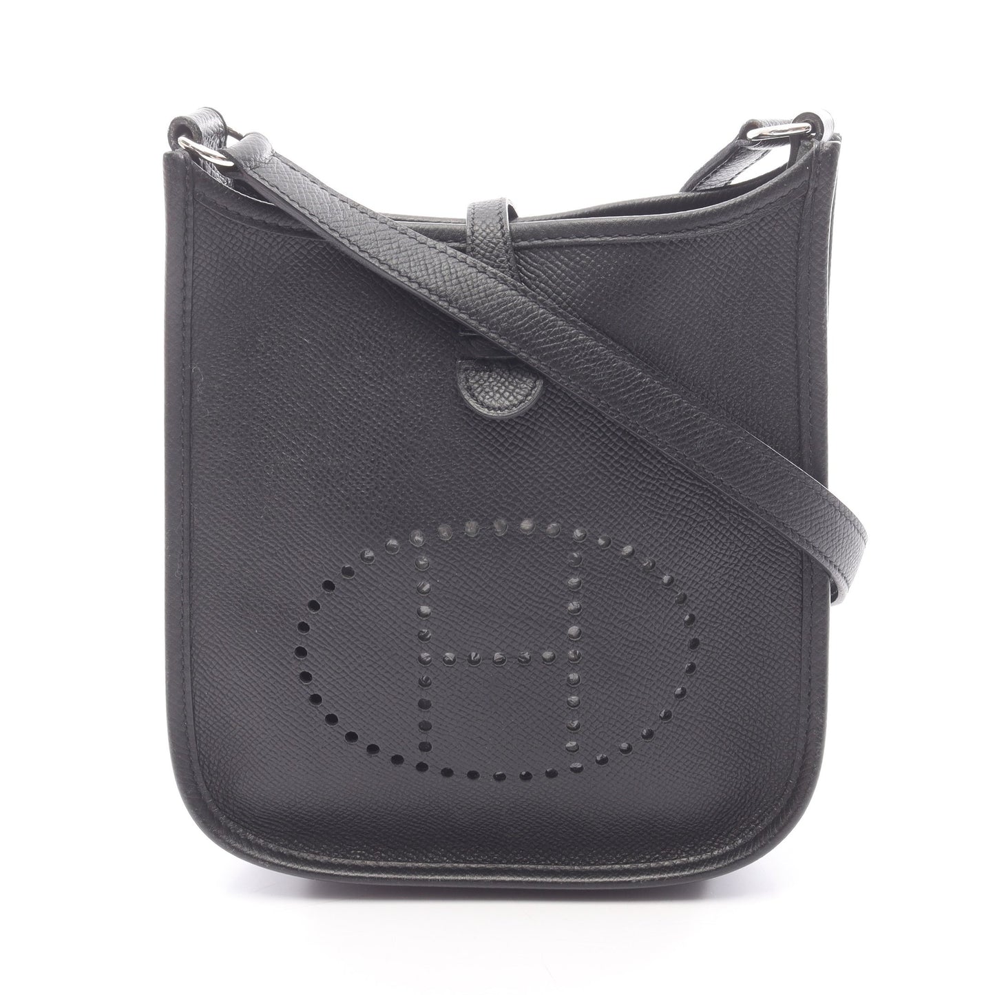 エヴリンTPM ショルダーバッグ ヴォーエプソン ブラック シルバー金具 □L刻印 エルメス バッグ HERMES