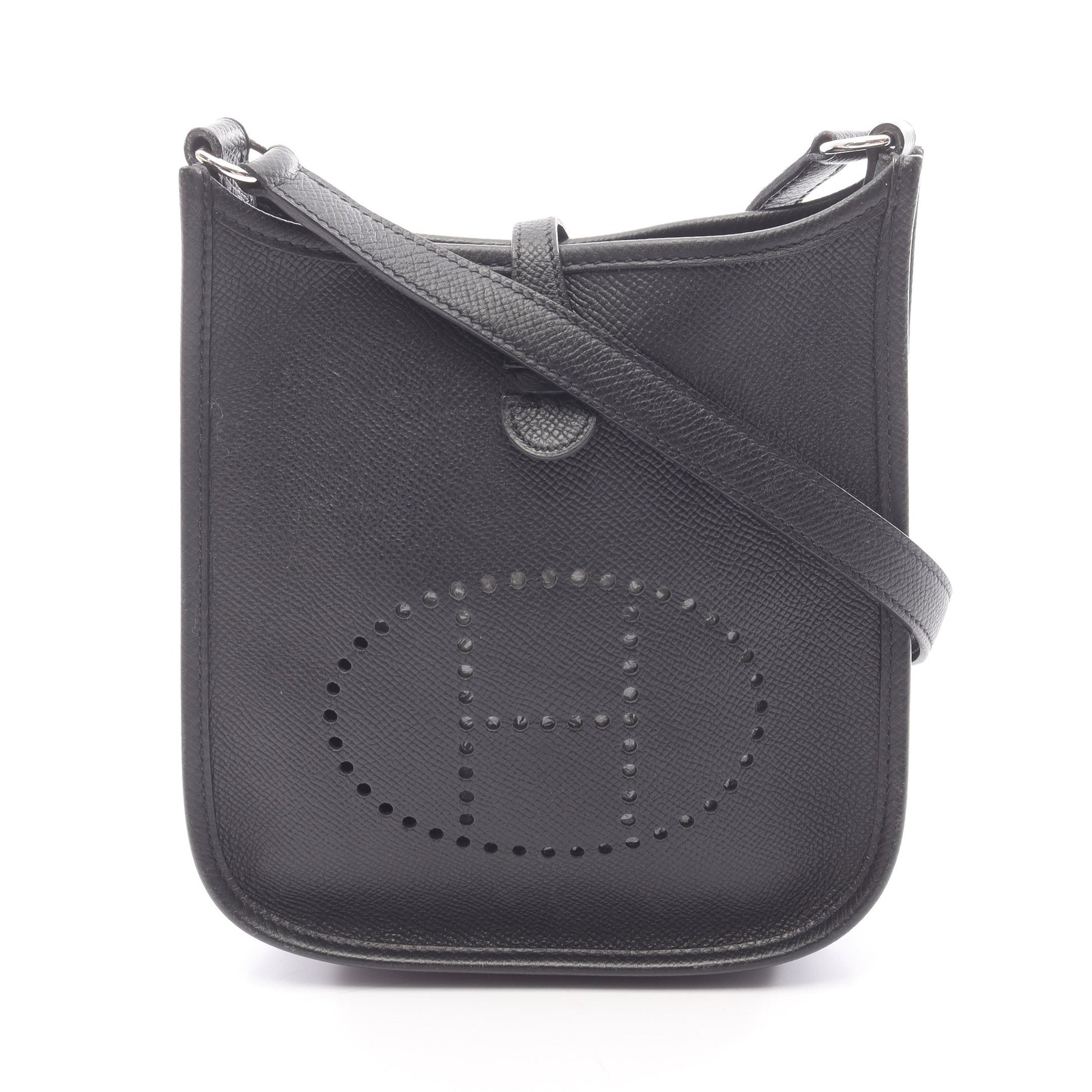 エヴリンTPM ショルダーバッグ ヴォーエプソン ブラック シルバー金具 □L刻印 エルメス バッグ HERMES
