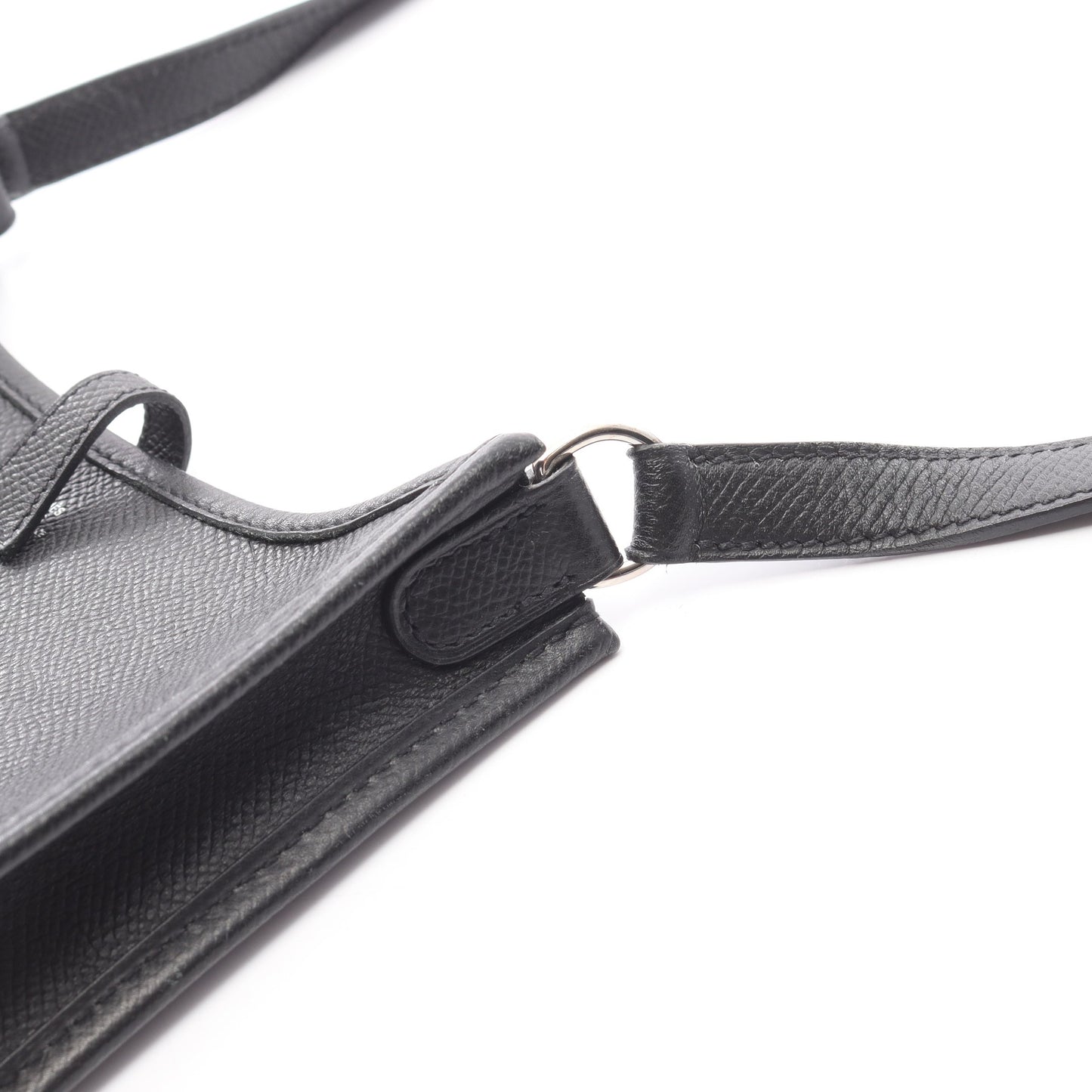 エヴリンTPM ショルダーバッグ ヴォーエプソン ブラック シルバー金具 □L刻印 エルメス バッグ HERMES