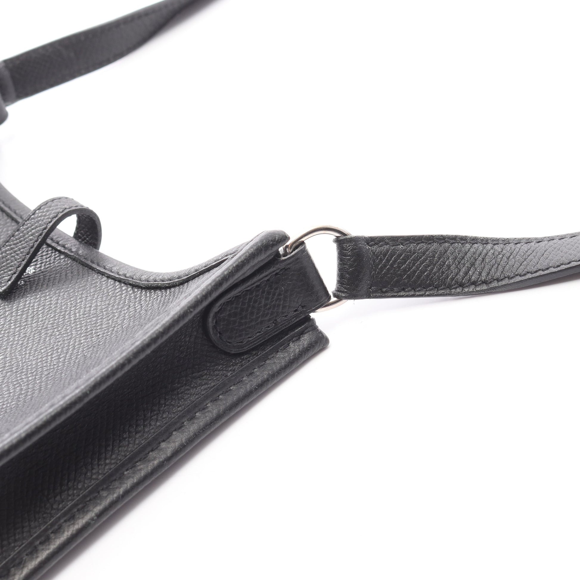 エヴリンTPM ショルダーバッグ ヴォーエプソン ブラック シルバー金具 □L刻印 エルメス バッグ HERMES
