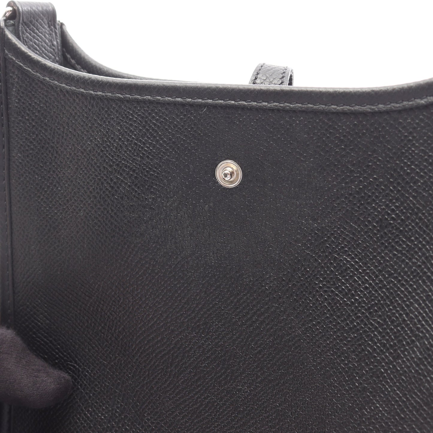 エヴリンTPM ショルダーバッグ ヴォーエプソン ブラック シルバー金具 □L刻印 エルメス バッグ HERMES