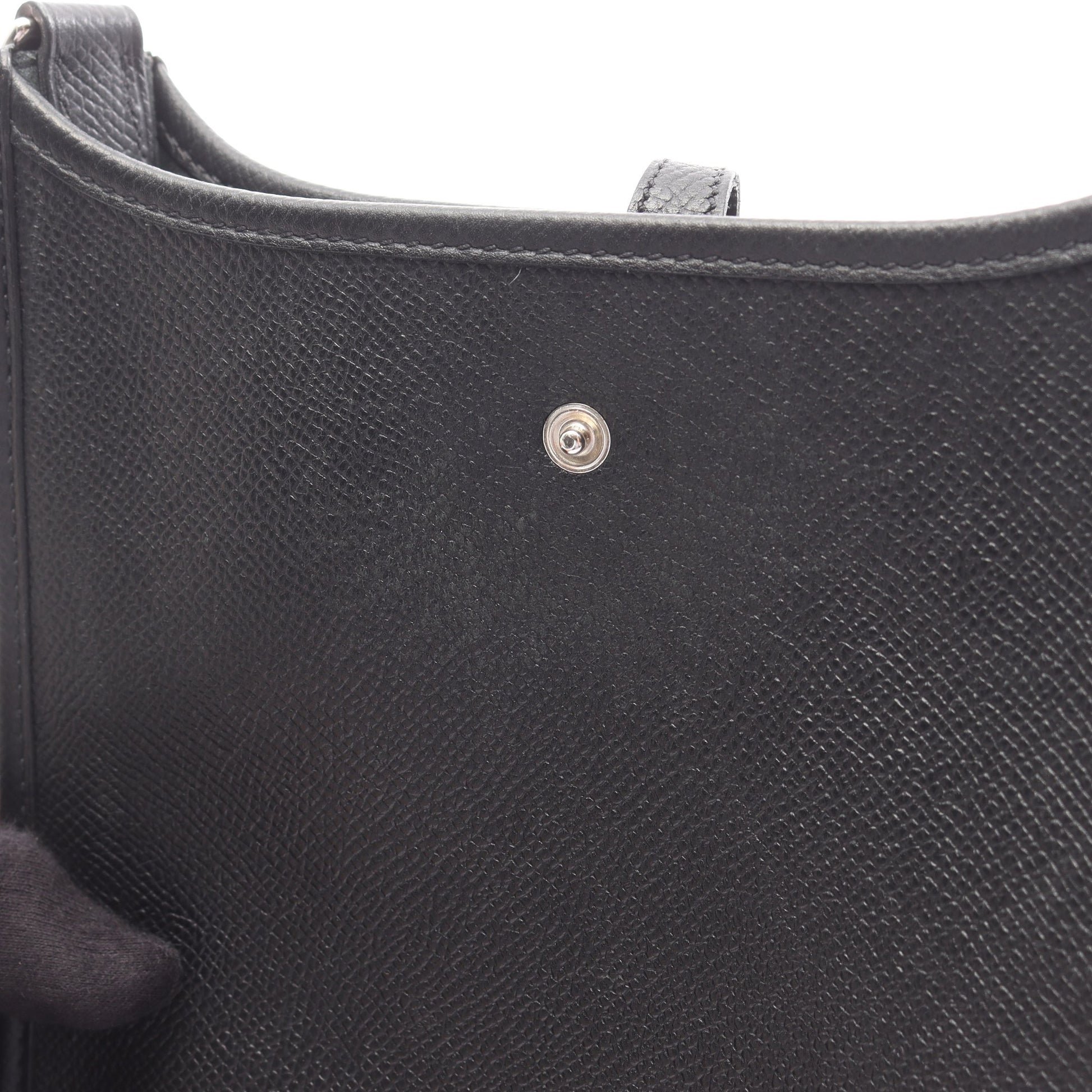 エヴリンTPM ショルダーバッグ ヴォーエプソン ブラック シルバー金具 □L刻印 エルメス バッグ HERMES