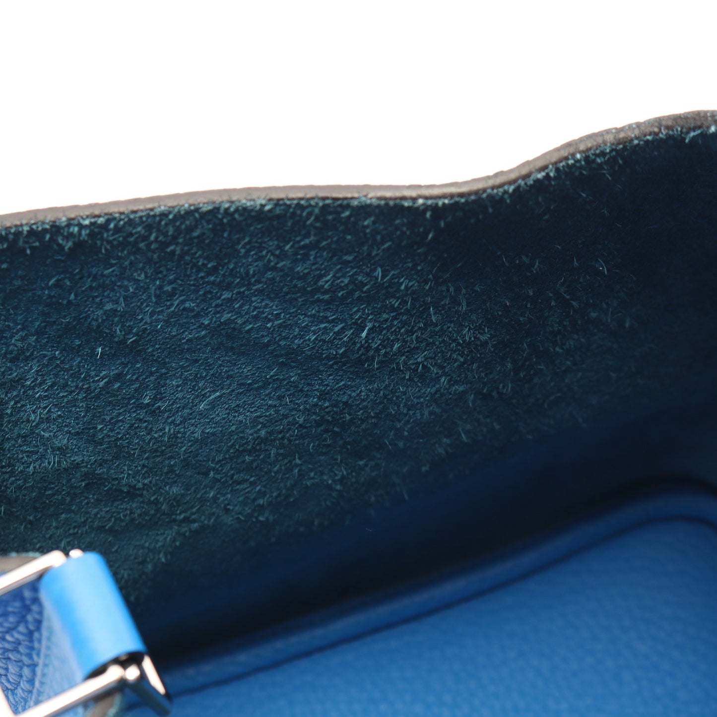 ピコタンロックPM ブルーイドラ ハンドバッグ トリヨンクレマンス ブルー シルバー金具 □P刻印 エルメス バッグ HERMES