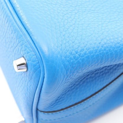 ピコタンロックPM ブルーイドラ ハンドバッグ トリヨンクレマンス ブルー シルバー金具 □P刻印 エルメス バッグ HERMES