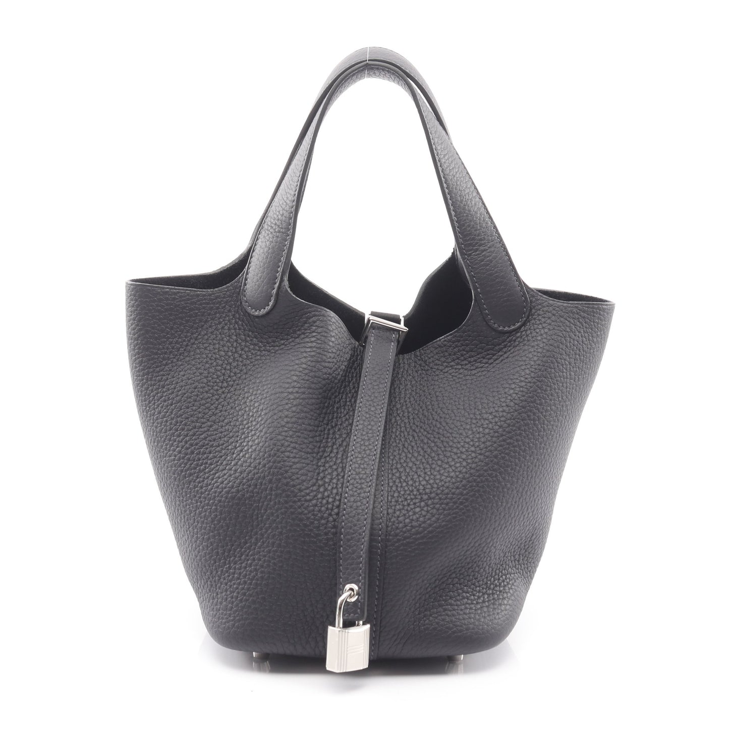 ピコタンロックPM キャバン ハンドバッグ トリヨンクレマンス ダークネイビー シルバー金具 K刻印 エルメス バッグ HERMES