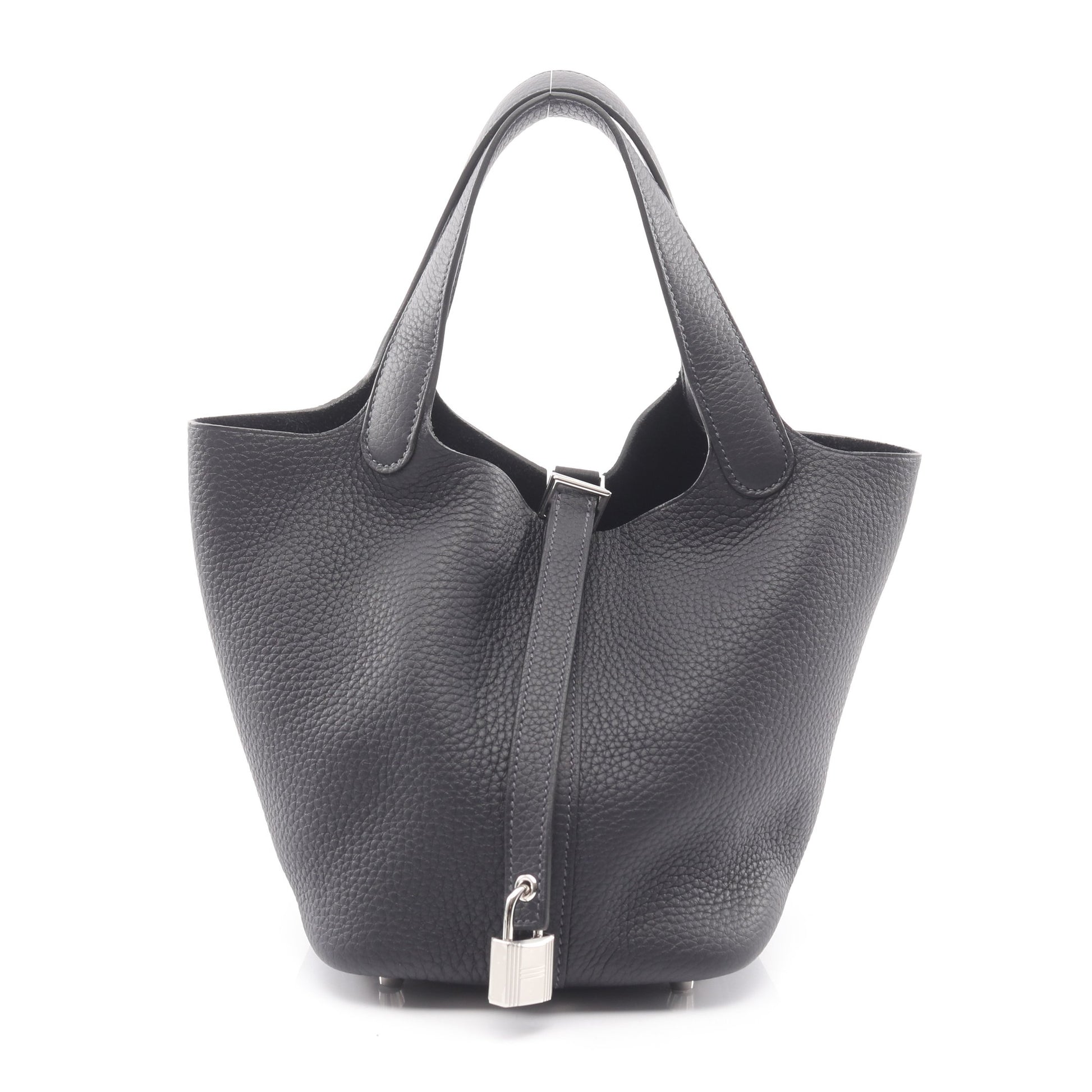 ピコタンロックPM キャバン ハンドバッグ トリヨンクレマンス ダークネイビー シルバー金具 K刻印 エルメス バッグ HERMES