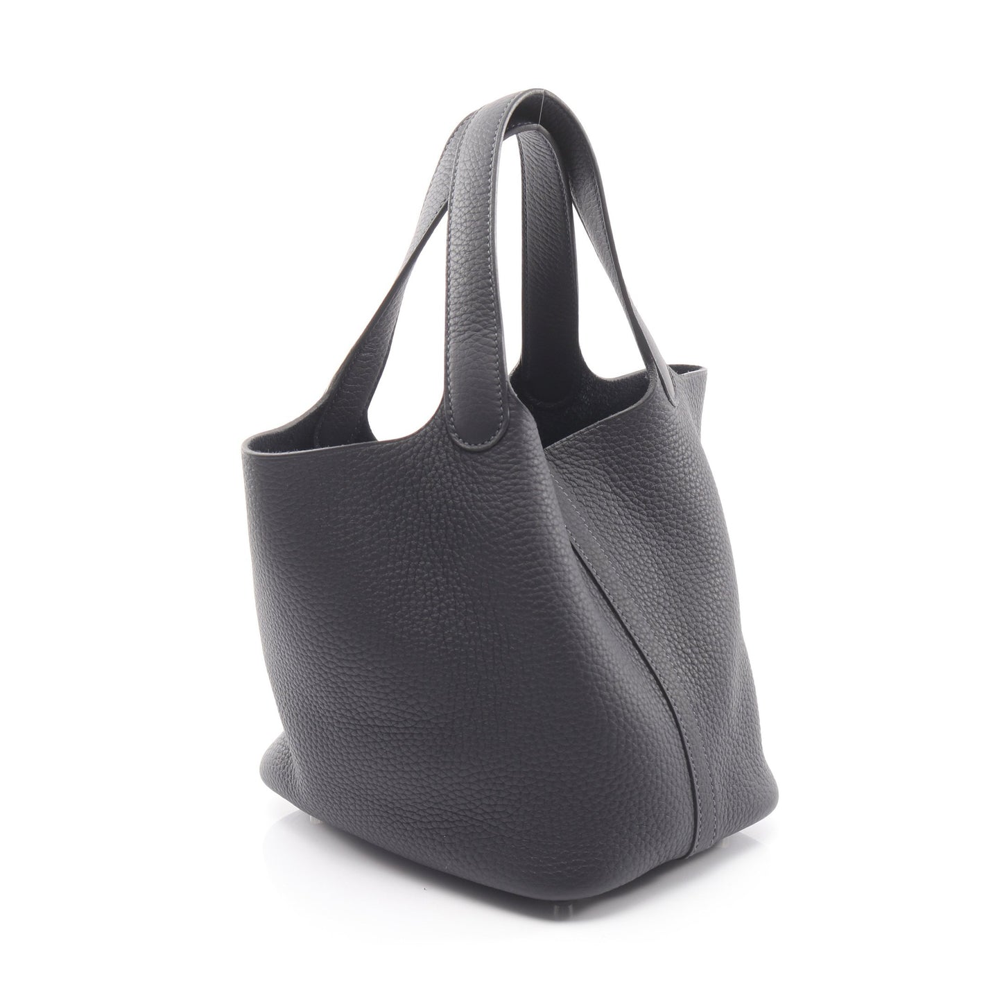 ピコタンロックPM キャバン ハンドバッグ トリヨンクレマンス ダークネイビー シルバー金具 K刻印 エルメス バッグ HERMES