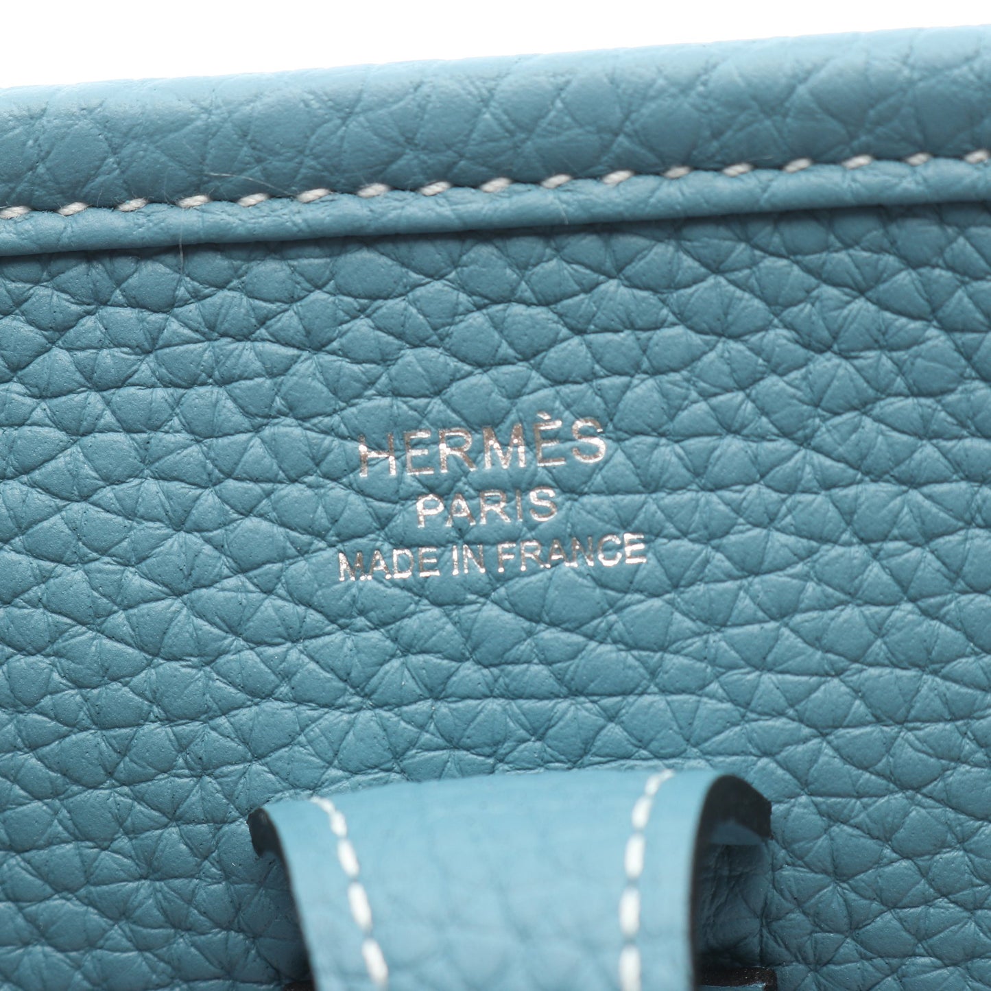 エヴリン23 ニューブルージーン ショルダーバッグ トリヨンクレマンス ライトブルー シルバー金具 G刻印 エルメス バッグ HERMES