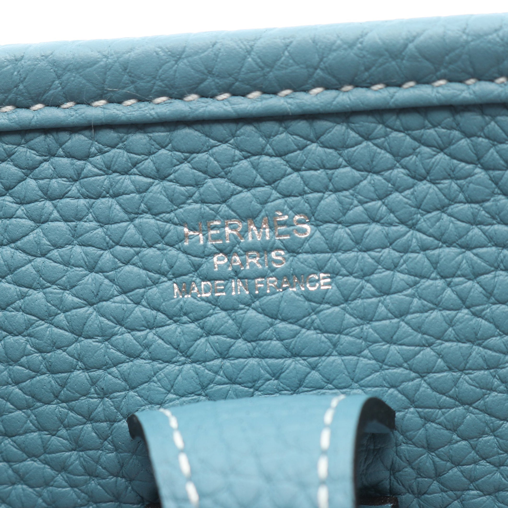 エヴリン23 ニューブルージーン ショルダーバッグ トリヨンクレマンス ライトブルー シルバー金具 G刻印 エルメス バッグ HERMES