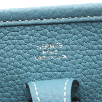 エヴリン23 ニューブルージーン ショルダーバッグ トリヨンクレマンス ライトブルー シルバー金具 G刻印 エルメス バッグ HERMES