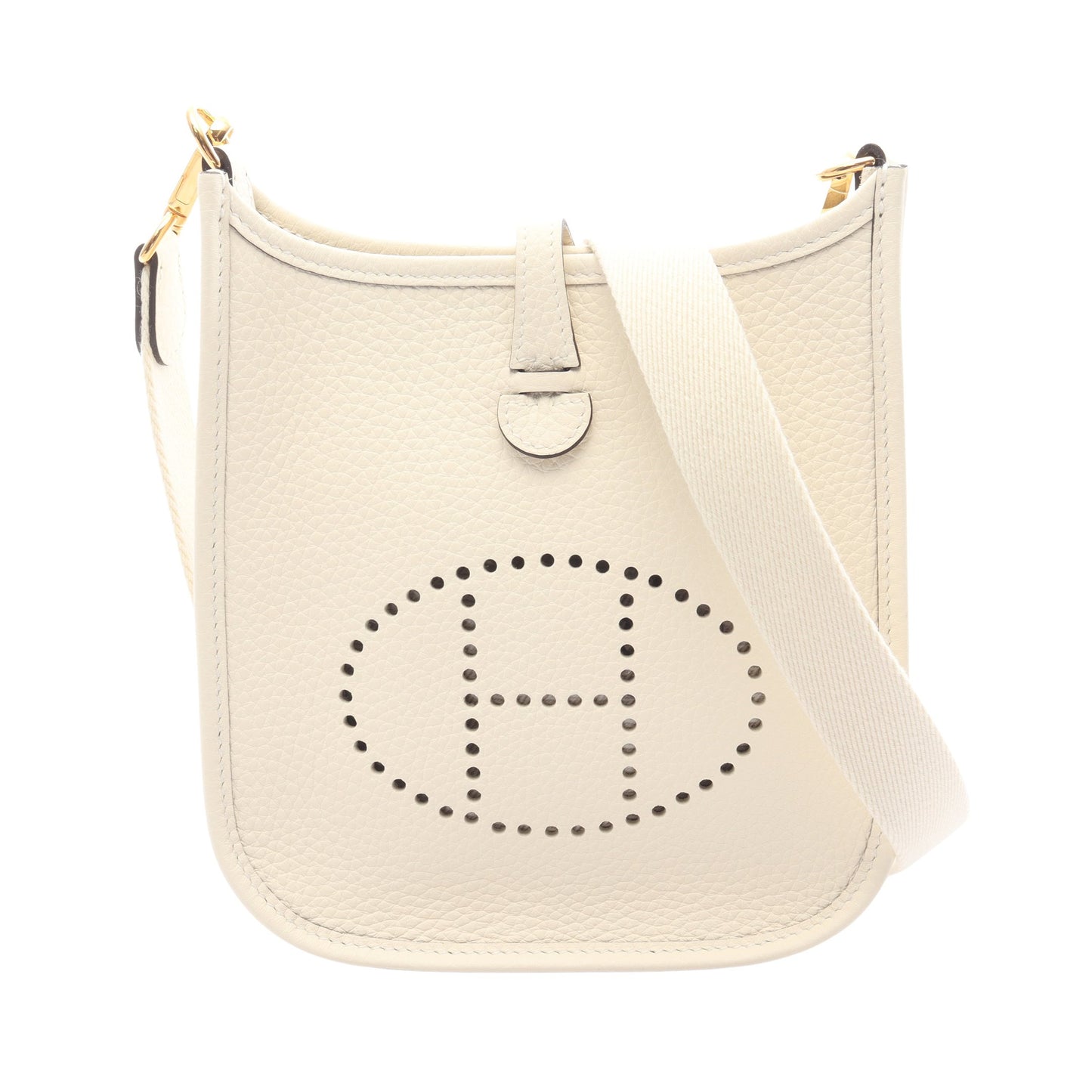 エヴリンアマゾンTPM クレーム ショルダーバッグ トリヨンクレマンス アイボリー ゴールド金具 K刻印 エルメス バッグ HERMES