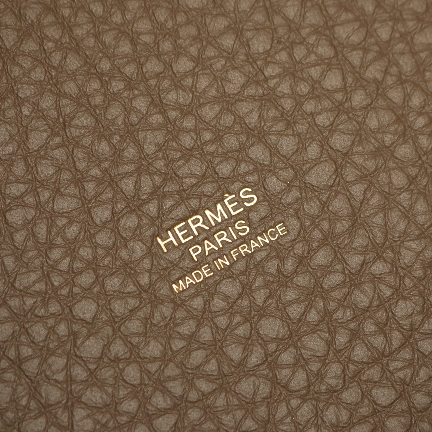 ピコタンロックPM エトゥープ ハンドバッグ トリヨンクレマンス グレーベージュ ゴールド金具 K刻印 エルメス バッグ HERMES