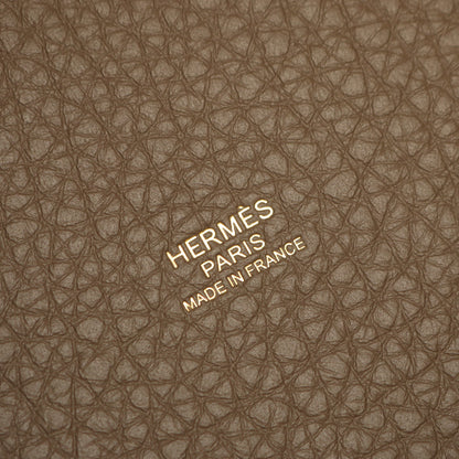 ピコタンロックPM エトゥープ ハンドバッグ トリヨンクレマンス グレーベージュ ゴールド金具 K刻印 エルメス バッグ HERMES