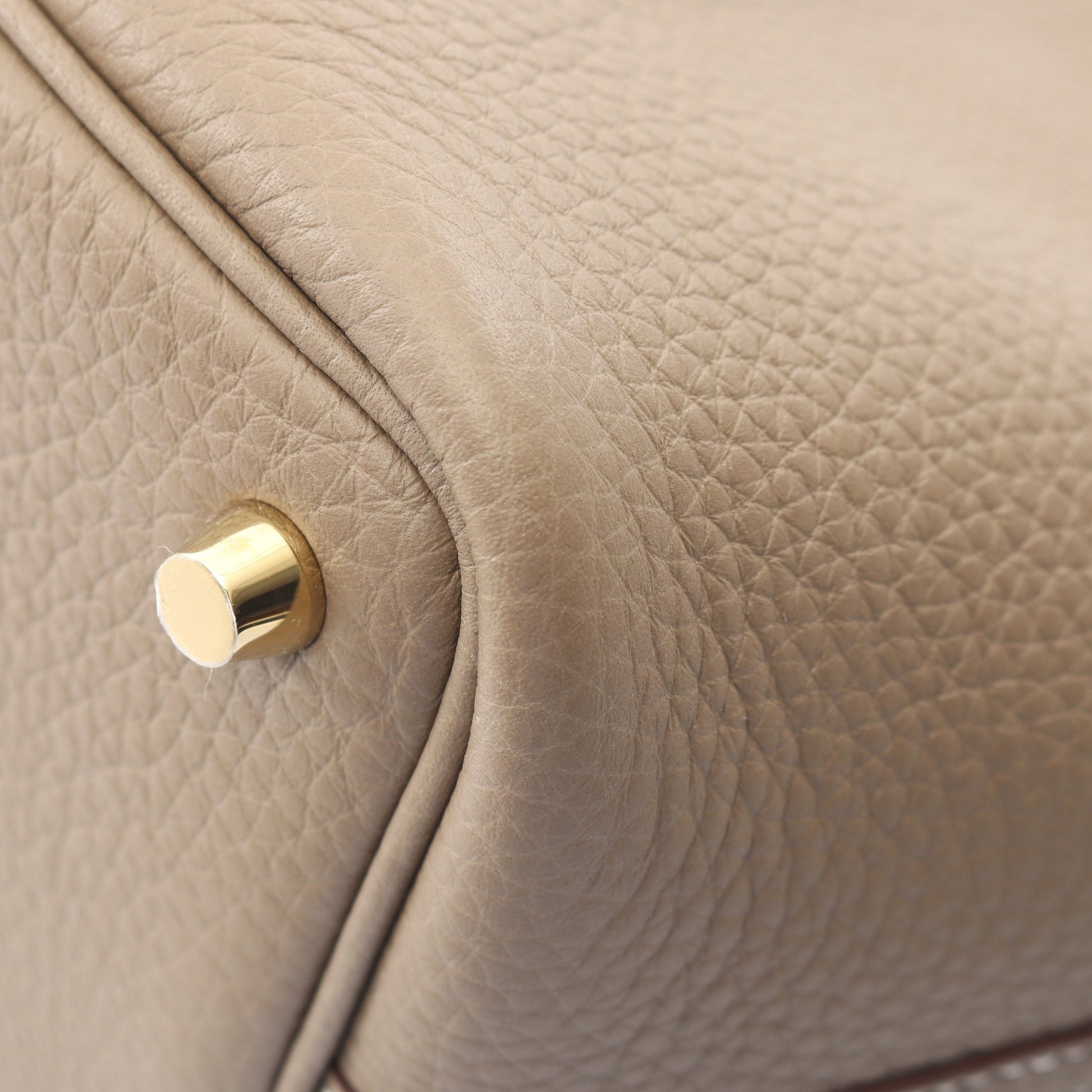 ピコタンロックPM エトゥープ ハンドバッグ トリヨンクレマンス グレーベージュ ゴールド金具 K刻印 エルメス バッグ HERMES