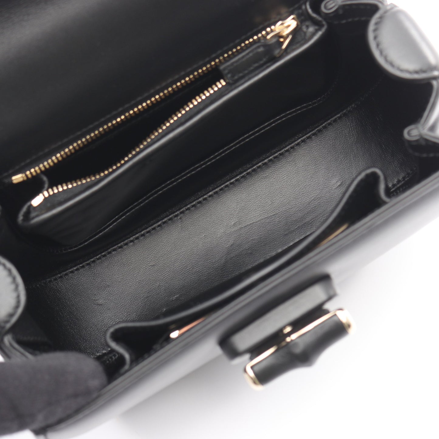 バンブー 1947 スモール 2WAY ハンドバッグ レザー ブラック グッチ バッグ GUCCI