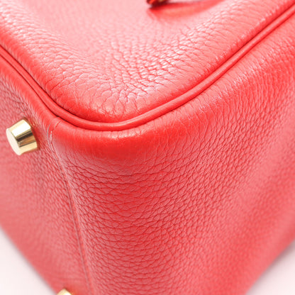 リンディ26 ルージュトマト ショルダーバッグ トリヨンクレマンス レッド ゴールド金具 C刻印 エルメス バッグ HERMES