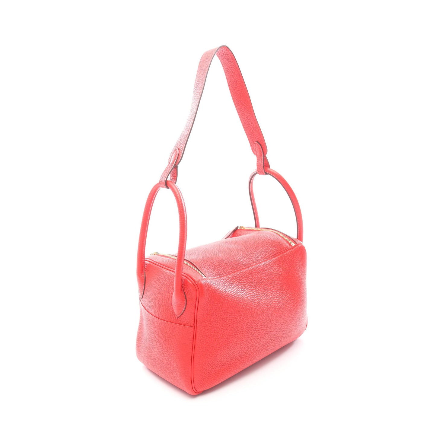 リンディ26 ルージュトマト ショルダーバッグ トリヨンクレマンス レッド ゴールド金具 C刻印 エルメス バッグ HERMES