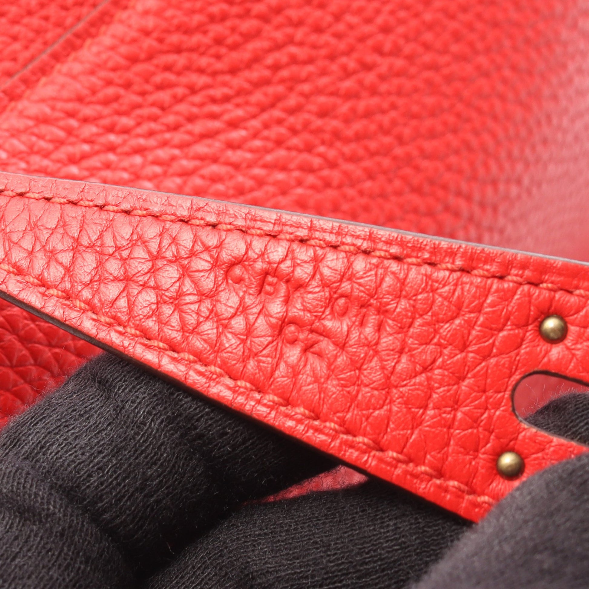 リンディ26 ルージュトマト ショルダーバッグ トリヨンクレマンス レッド ゴールド金具 C刻印 エルメス バッグ HERMES