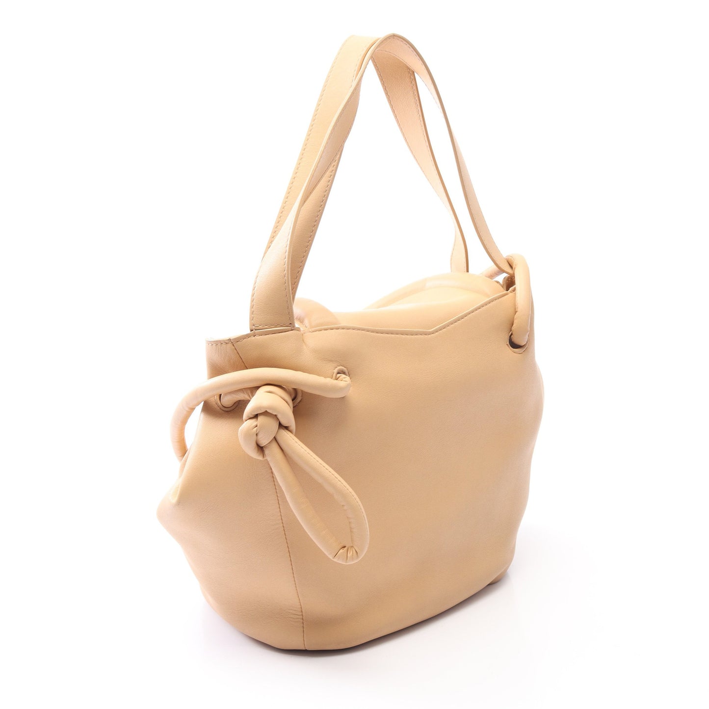 ピーク 2WAY ショルダーバッグ レザー ベージュ ボッテガヴェネタ バッグ BOTTEGA VENETA