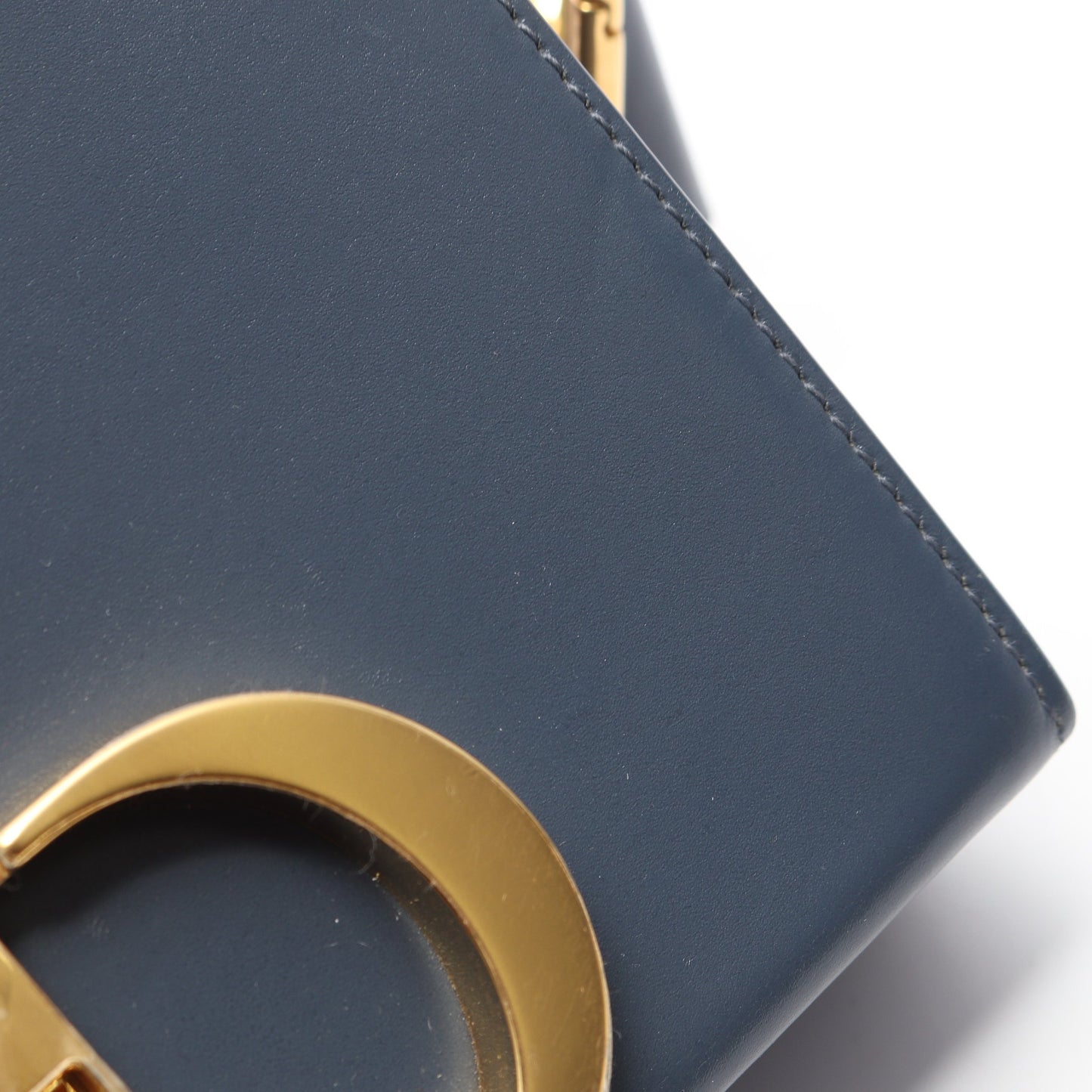 30 MONTAIGNE モンテーニュ ボックス ショルダーバッグ レザー ブルーグレー クリスチャンディオール バッグ Christian Dior