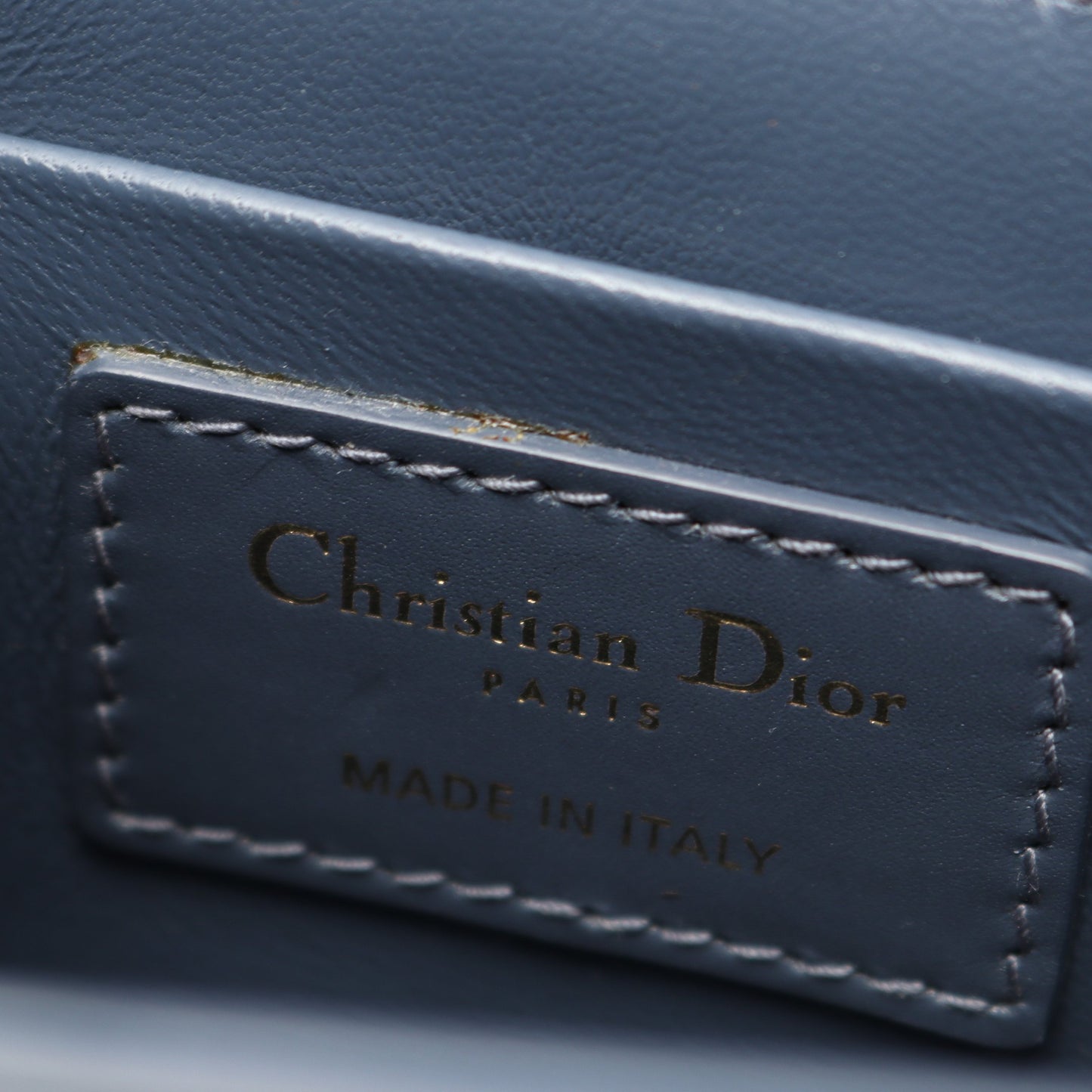 30 MONTAIGNE モンテーニュ ボックス ショルダーバッグ レザー ブルーグレー クリスチャンディオール バッグ Christian Dior