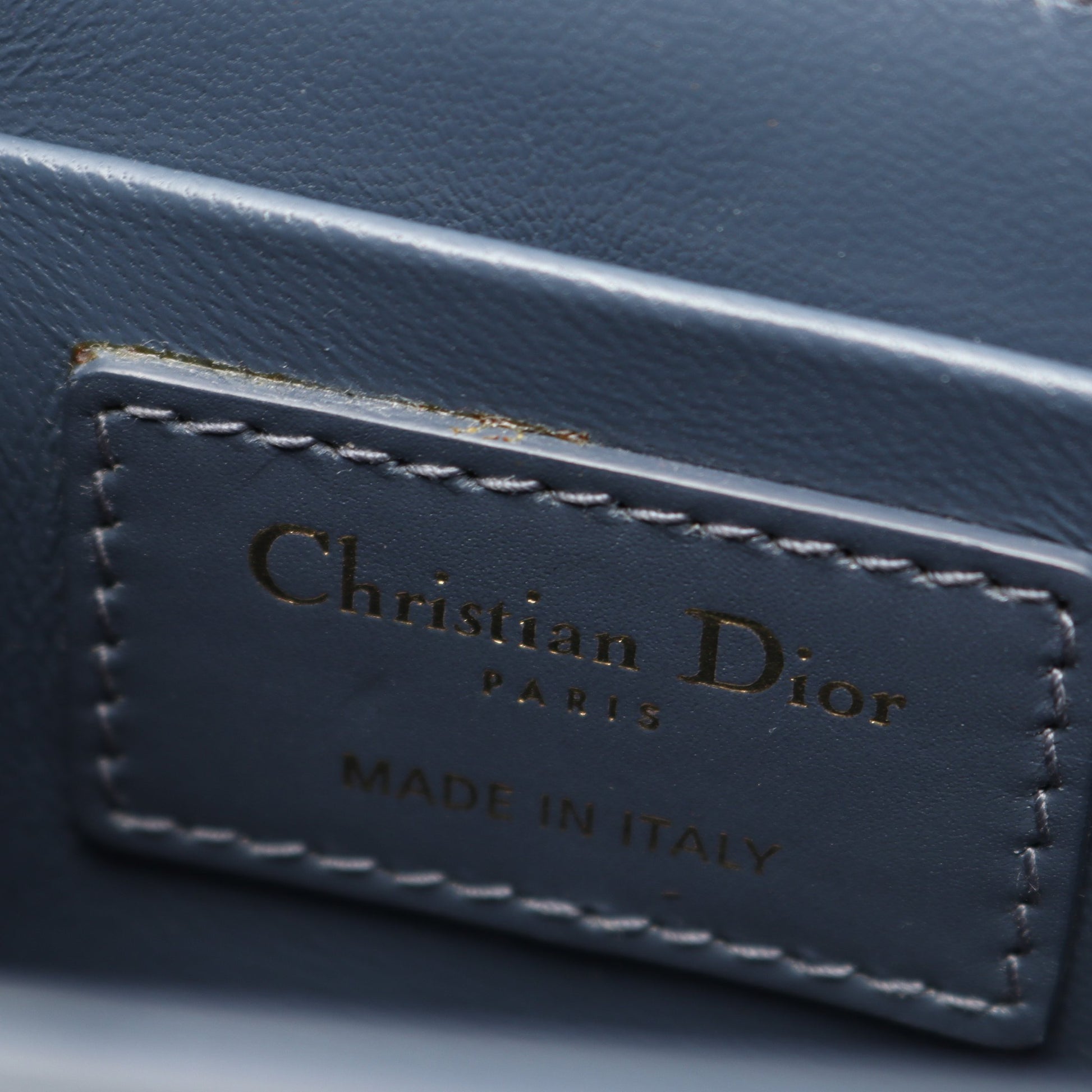 30 MONTAIGNE モンテーニュ ボックス ショルダーバッグ レザー ブルーグレー クリスチャンディオール バッグ Christian Dior