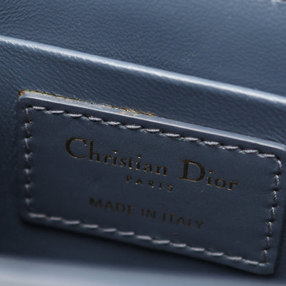30 MONTAIGNE モンテーニュ ボックス ショルダーバッグ レザー ブルーグレー クリスチャンディオール バッグ Christian Dior