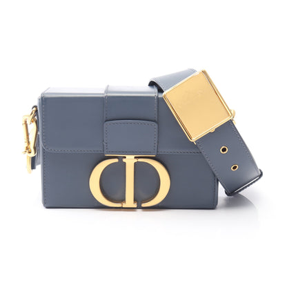 30 MONTAIGNE モンテーニュ ボックス ショルダーバッグ レザー ブルーグレー クリスチャンディオール バッグ Christian Dior