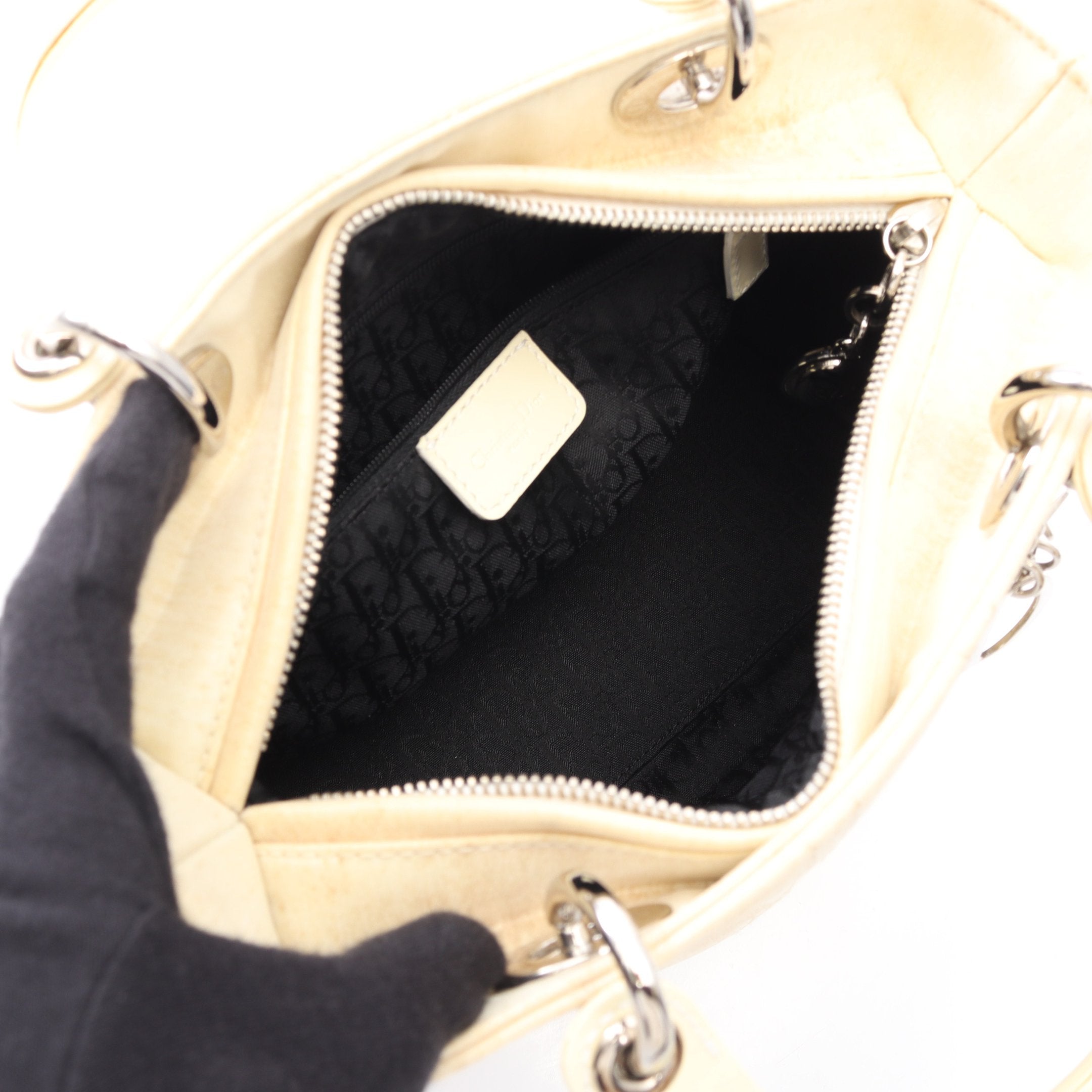 LADY DIOR レディディオール カナージュ 2WAY ハンドバッグ ナイロン