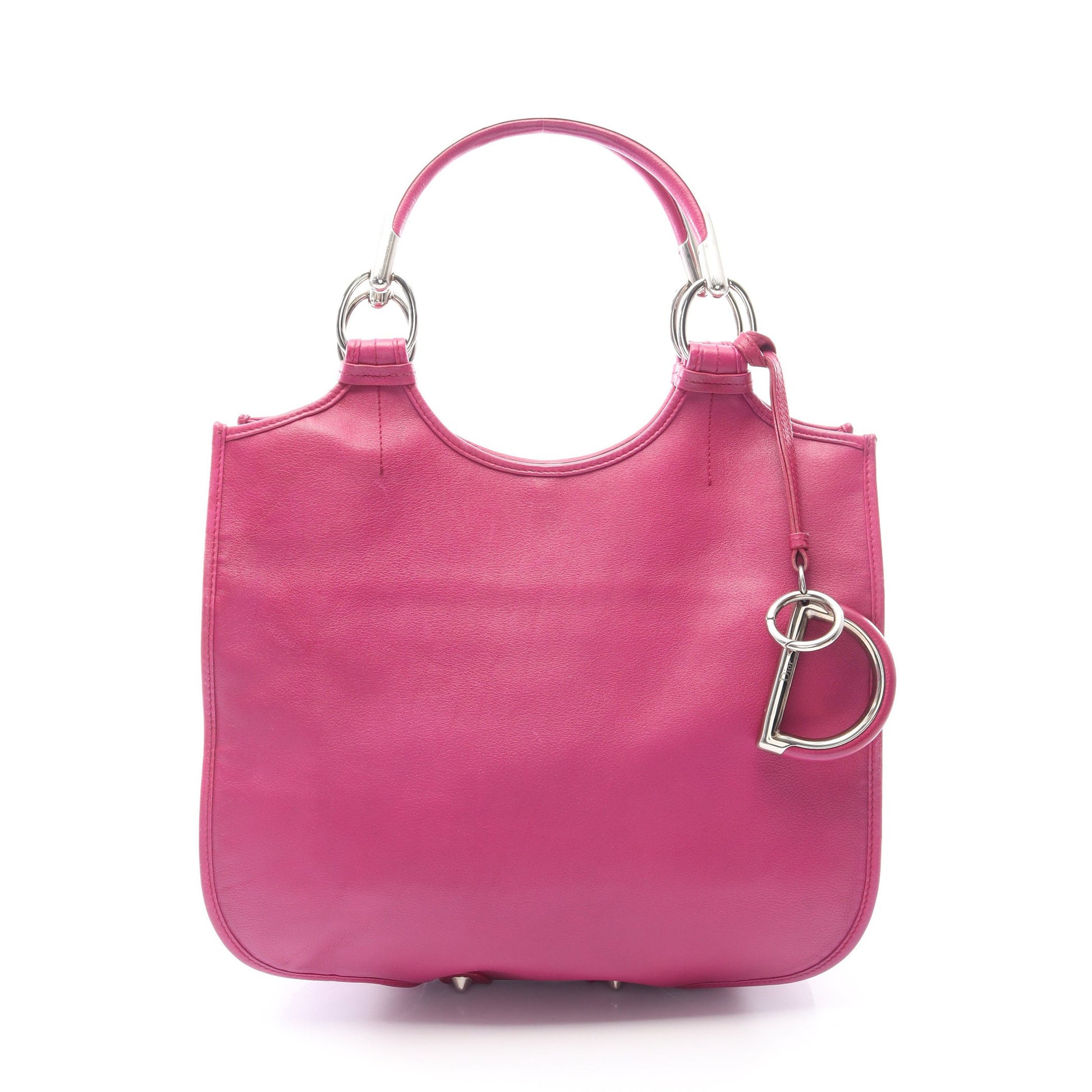 Dチャーム ハンドバッグ レザー ピンクパープル クリスチャンディオール バッグ Christian Dior