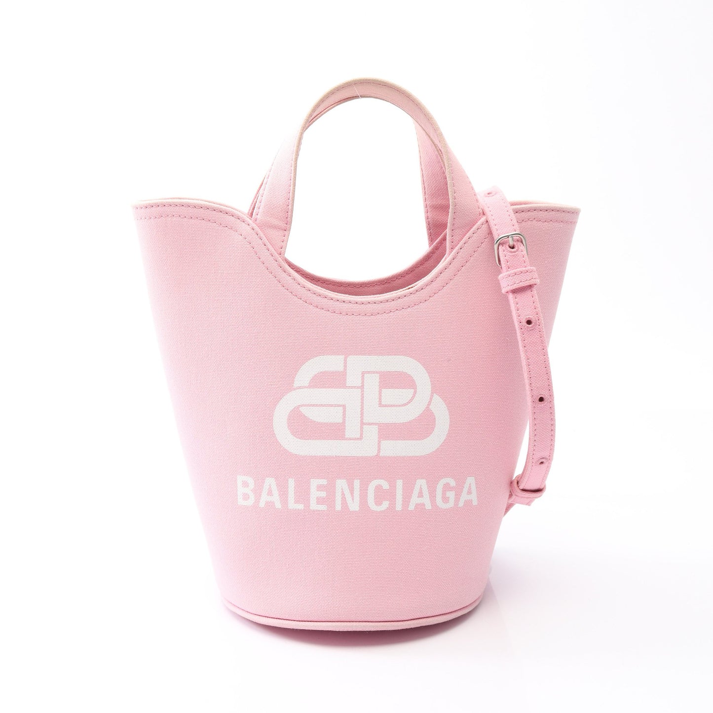 Wave XS 2WAY ハンドバッグ キャンバス ピンク バレンシアガ バッグ BALENCIAGA