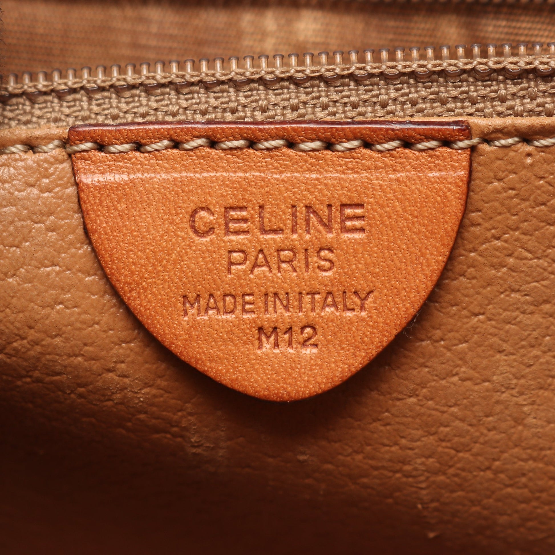 マカダム サークルロゴ ショルダーバッグ PVC レザー ダークブラウン ライトブラウン セリーヌ バッグ CELINE