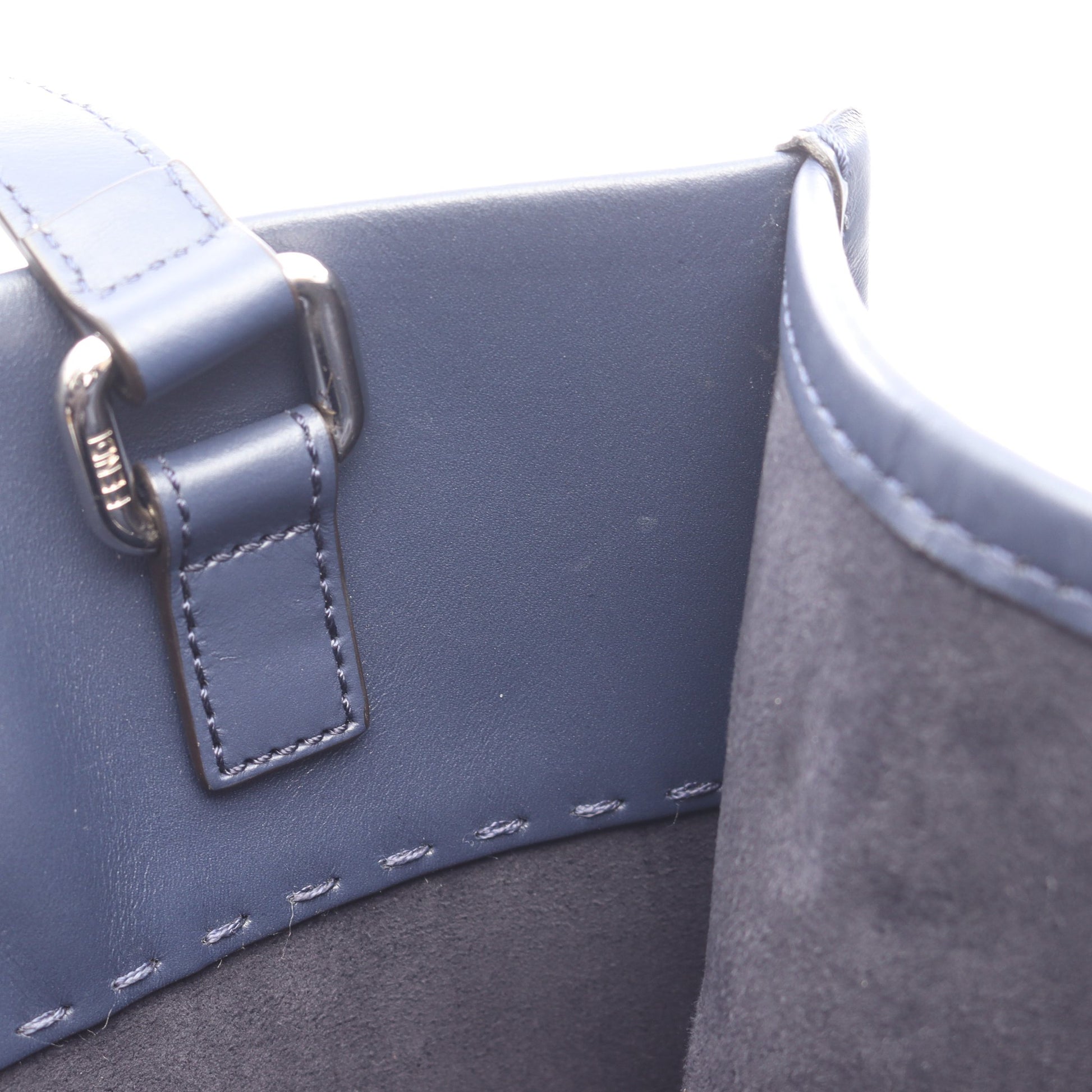 SHOPPING BAG ショルダーバッグ トートバッグ レザー ネイビー フェンディ バッグ FENDI