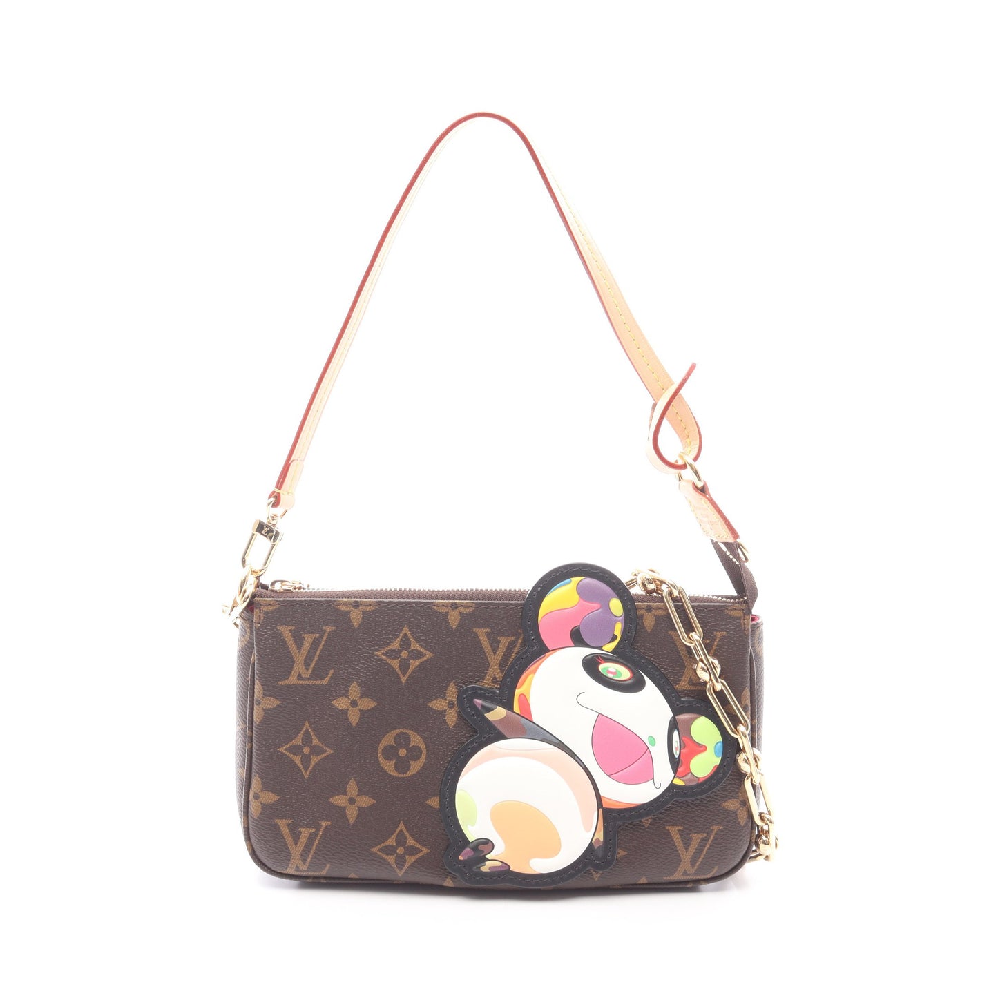 LV × TM ポシェットアクセソワール モノグラムパンダ 2WAY ハンドバッグ PVC レザー ブラウン マルチカラー ルイヴィトン バッグ LOUIS VUITTON